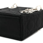 Satin Swarovski Crystal Acrylic PVC Cannage Mini Lady Dior Black