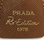 Re-Nylon Saffiano Medium Re-Edition 1978 Two Handle Bag Sughero