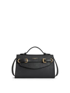 Town & Country - Clutch Bag - Black Pebbled Leather