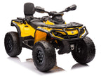 24V Can-Am Kids Outlander 4WD Ride-On ATV - Yellow