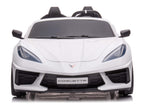 24V Chevrolet Corvette C8 2-Seater Ride On Car with Remote - White