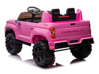 24V Chevrolet Silverado Ride on Truck for Kids with 2 Seats and Remote - Pink