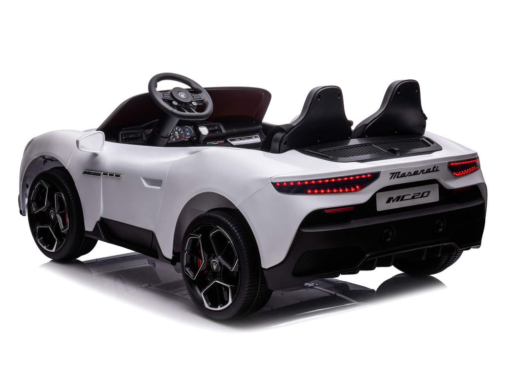 24V Maserati MC20 Two-Seater Kids Ride On Car with Remote - White