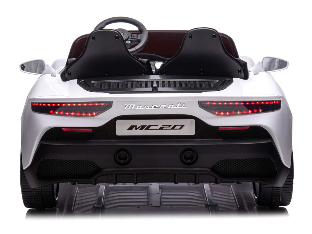 24V Maserati MC20 Two-Seater Kids Ride On Car with Remote - White