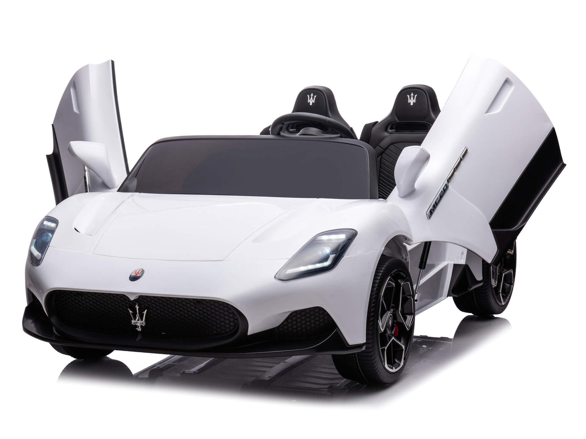 24V Maserati MC20 Two-Seater Kids Ride On Car with Remote - White