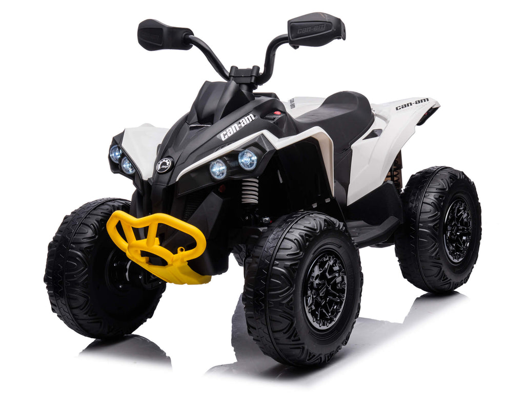 24V Can-Am Kids Renegade 4WD Ride-On Quad - White
