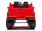 24V Chevrolet Silverado Ride on Truck for Kids with 2 Seats and Remote - Red