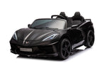 24V Chevrolet Corvette C8 2-Seater Ride On Car with Remote - Black