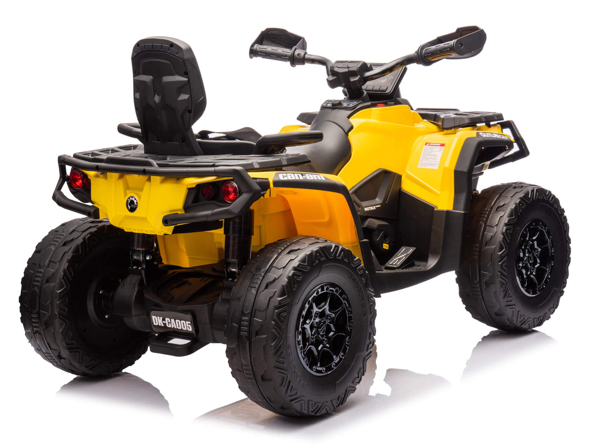 24V Can-Am Kids Outlander 4WD Ride-On ATV - Yellow