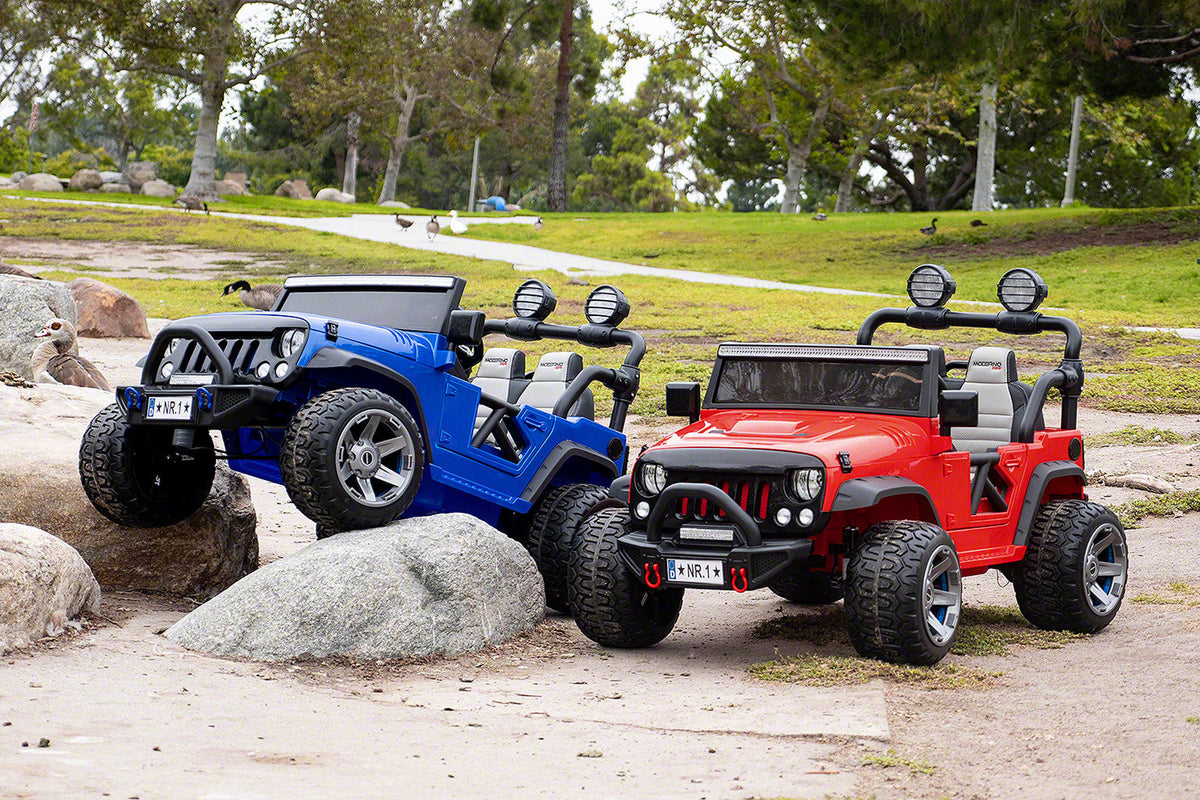 Trail Explorer 24V Kids Ride-On Car Truck with R/C Parental Remote | Spider Blue