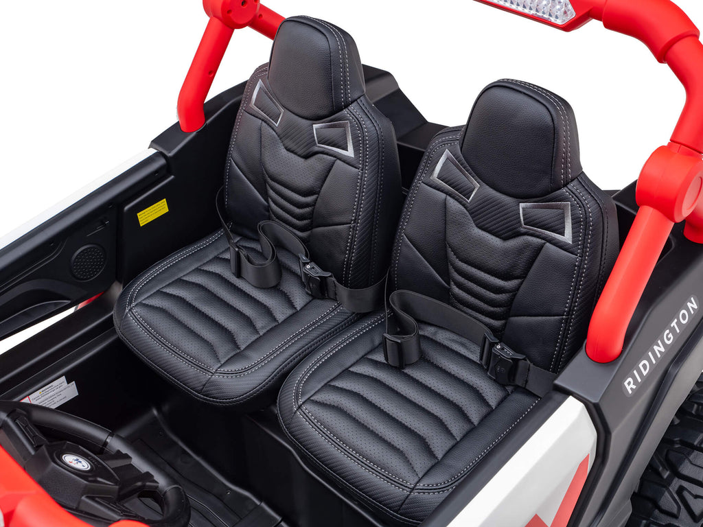 24V Ridington MAX-R All Terrain Ride-On Buggy with Remote - Red/White