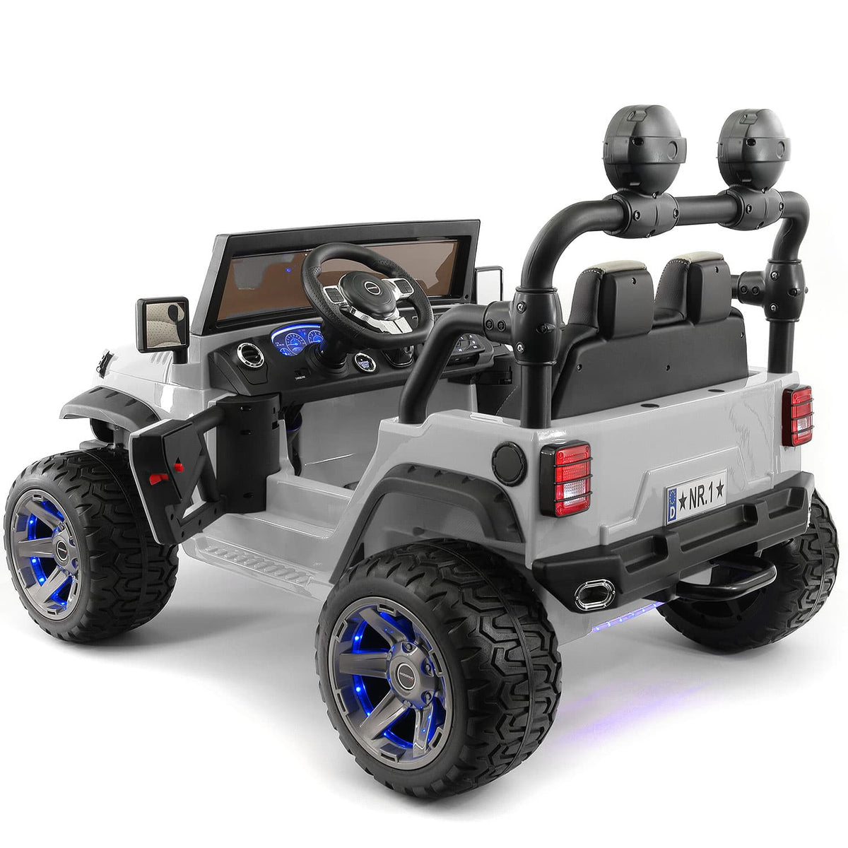 Trail Explorer 24V Kids Ride-On Car Truck with R/C Parental Remote | Gray