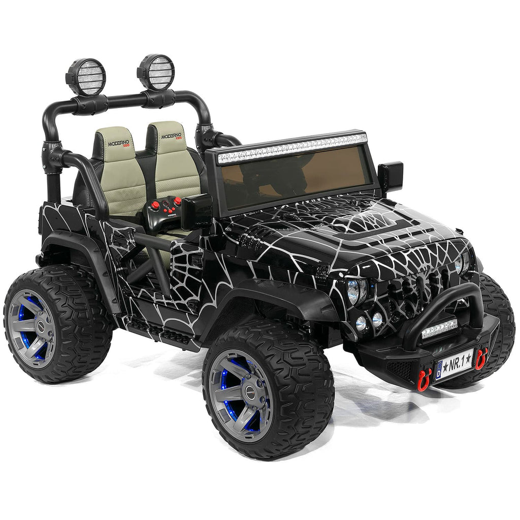 Trail Explorer 24V Kids Ride-On Car Truck with R/C Parental Remote | Spider Black