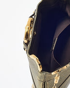Gucci by Tom Ford Limited Edition Gold Leather Bamboo Chain Shoulder Bag