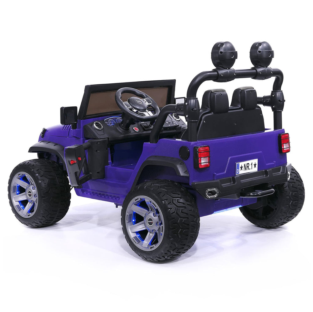 Trail Explorer 24V Kids Ride-On Car Truck with R/C Parental Remote | Purple