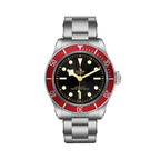 Black Bay 41mm - Black, Burgundy Bezel on Bracelet