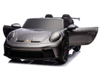 24V Porsche 911 GT3 Kids 2-Seater Ride On Car - Gray