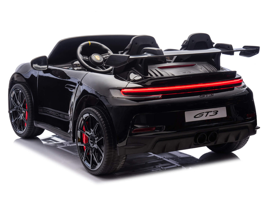 24V Porsche 911 GT3 Kids 2-Seater Ride On Car - Black