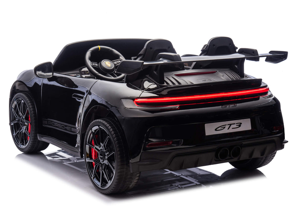24V Porsche 911 GT3 Kids 2-Seater Ride On Car - Black