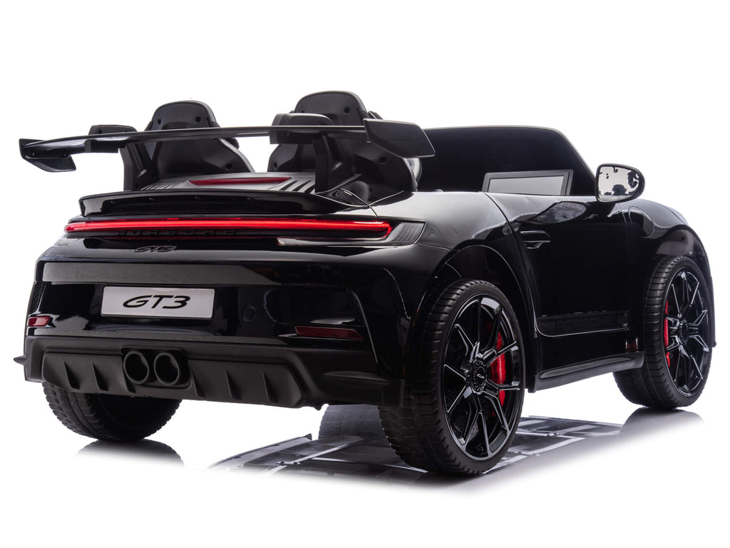 24V Porsche 911 GT3 Kids 2-Seater Ride On Car - Black