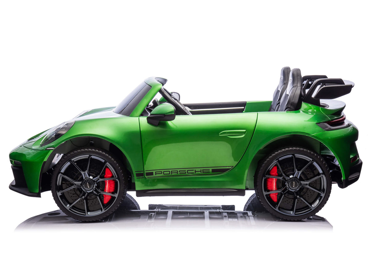 24V Porsche 911 GT3 Kids 2-Seater Ride On Car - Green