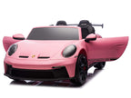 24V Porsche 911 GT3 Kids 2-Seater Ride On Car - Pink