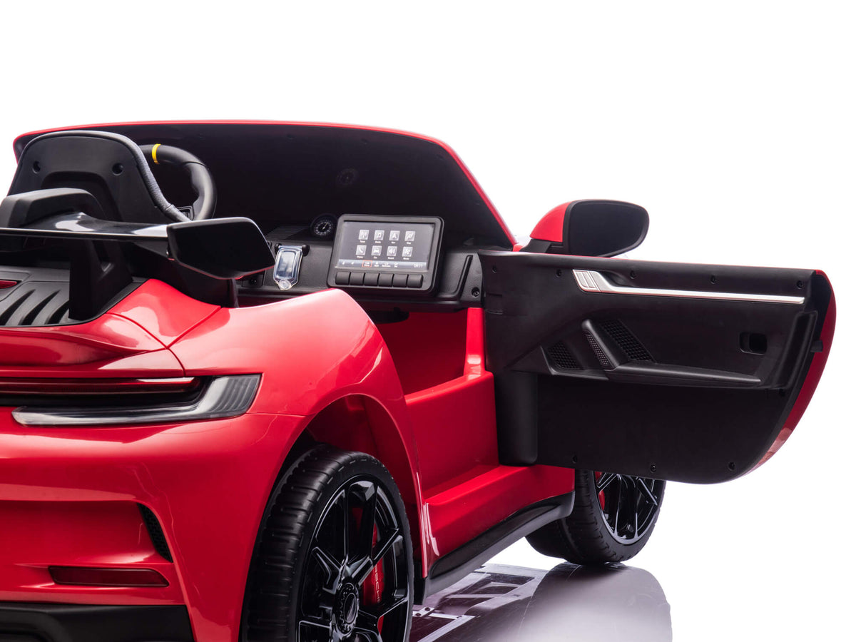 24V Porsche 911 GT3 Kids 2-Seater Ride On Car - Red