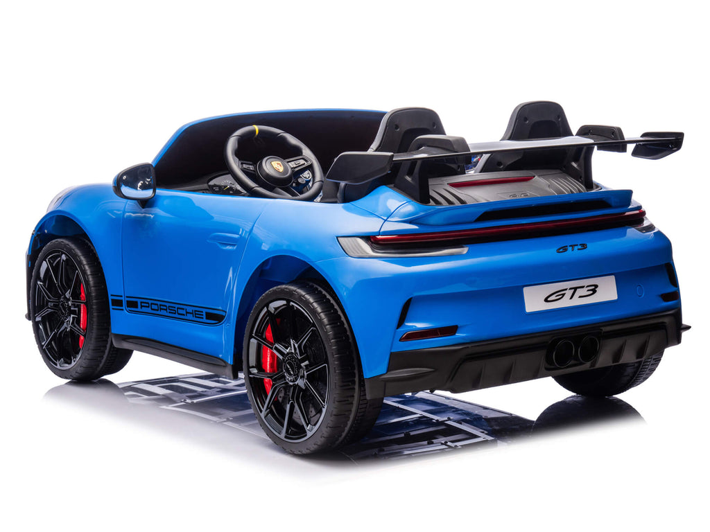 24V Porsche 911 GT3 Kids 2-Seater Ride On Car - Blue