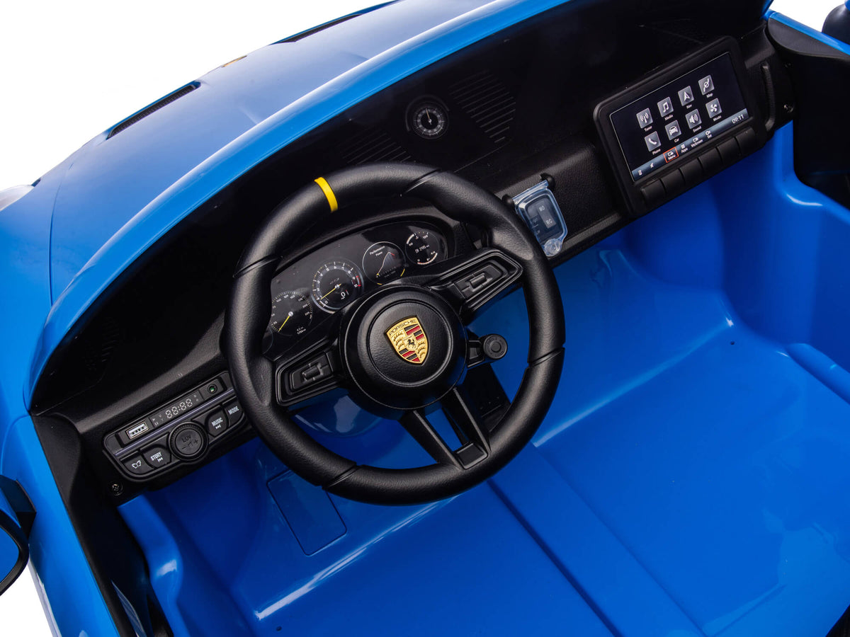 24V Porsche 911 GT3 Kids 2-Seater Ride On Car - Blue