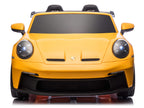 24V Porsche 911 GT3 Kids 2-Seater Ride On Car - Yellow