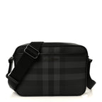 Coated Canvas Calfskin Check Muswell Bag Charcoal