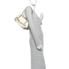 Goatskin Small Capri Bowler White Gold