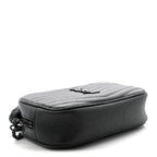 Grain De Poudre Matelasse Monochrome Monogram Mini Lou Camera Bag Black