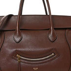 Supple Shiny Lambskin Medium Smiling New Luggage Brick