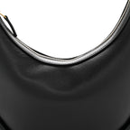 Smooth Calfskin Hula Hoop Shoulder Bag Black