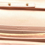Grain De Poudre Matelasse Chevron Monogram Chain Wallet Pale Pink