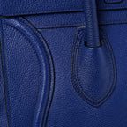 Drummed Calfskin Mini Luggage Indigo