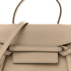 Grained Calfskin Nano Belt Bag Light Taupe