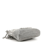 Crystal Embellished Metallic Lambskin Mini Chanel 22 Silver