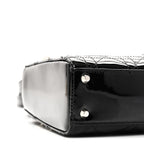 Patent Cannage Mini Lady Dior Black