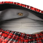 Tweed Quilted Medium Chanel 19 Flap Red Black