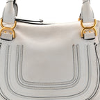 Calfskin Small Marcie Satchel Faded Blue
