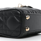 Lambskin Cannage Micro Lady Dior Black