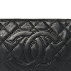 Caviar Quilted CC Shoulder Bag Black
