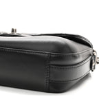 Calfskin Quilted Medium Rock My Shoulder Flap Black