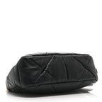Nappa Triangle Quilted Patchwork System Bag Black