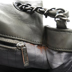 Lambskin Studded CC East West Flap Grey