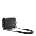 Calfskin Quilted Medium Rock My Shoulder Flap Black