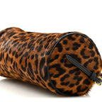 Nappa Calf Hair Leopard Printed Pouch Miele