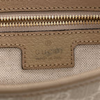 GG Supreme Monogram Textured Dollar Calfskin Web Small Jackie 1961 Hobo Beige Mystic White Oatmeal